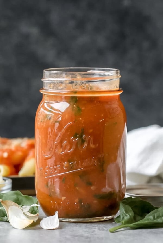 Homemade roasted tomato sauce
