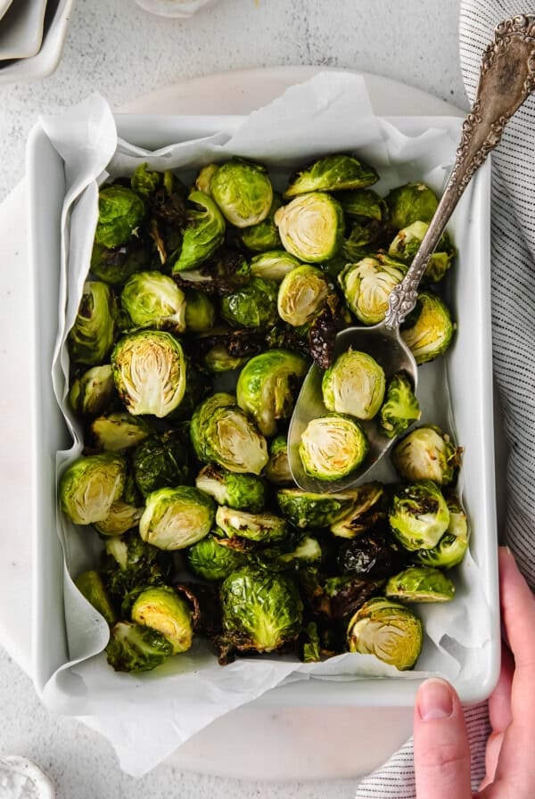 Crispy air fryer brussel sprouts