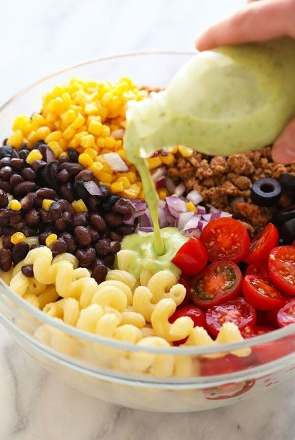 Taco pasta salad