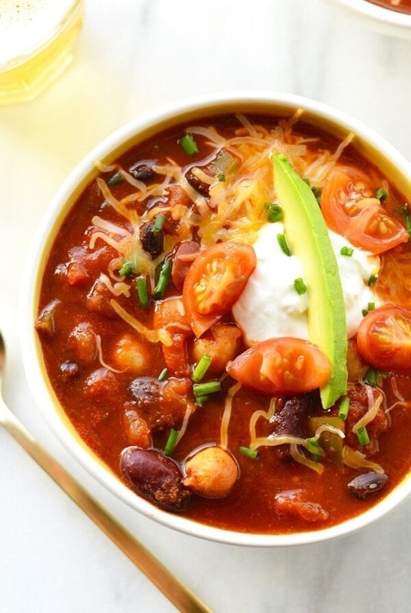 Vegetarian beer chili