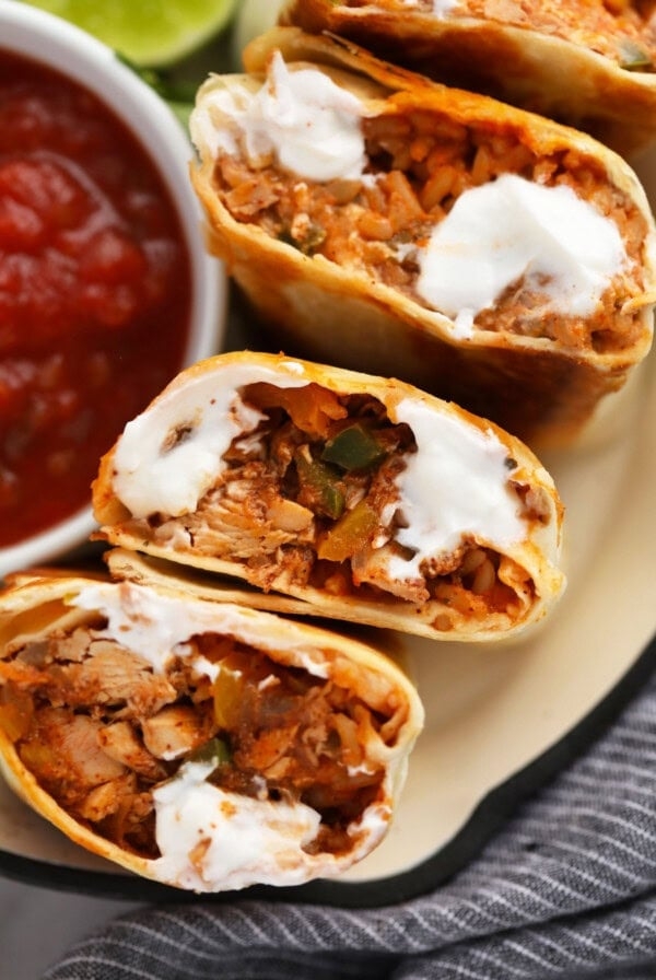 Ultimate chicken burritos