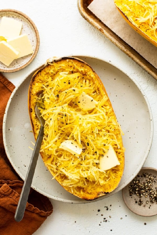 Simple baked spaghetti squash