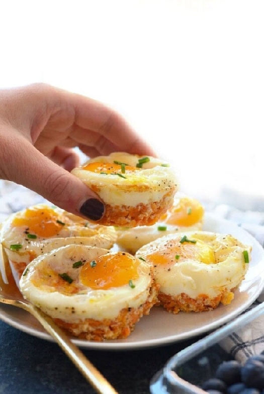 Sweet potato hash egg muffin cups