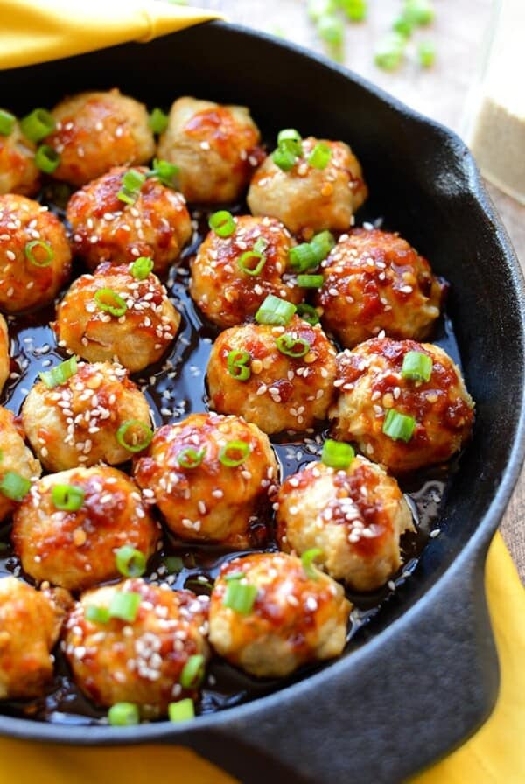 Kung pao chicken meatballs
