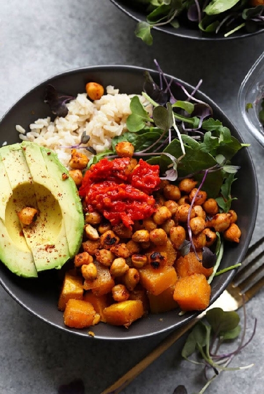 Butternut squash buddha bowls