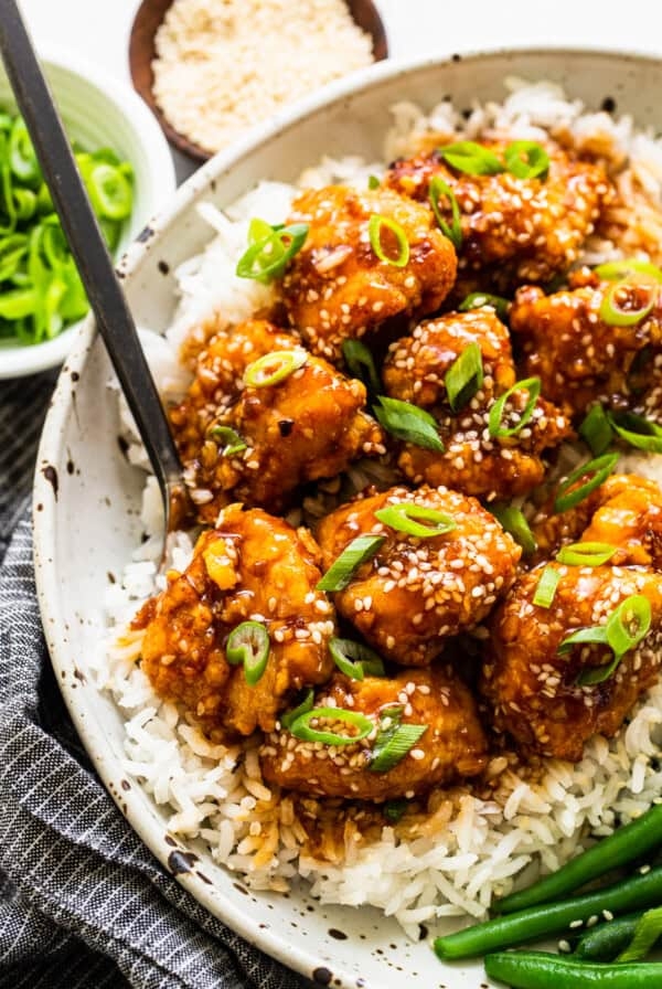 Air fryer honey sesame chicken