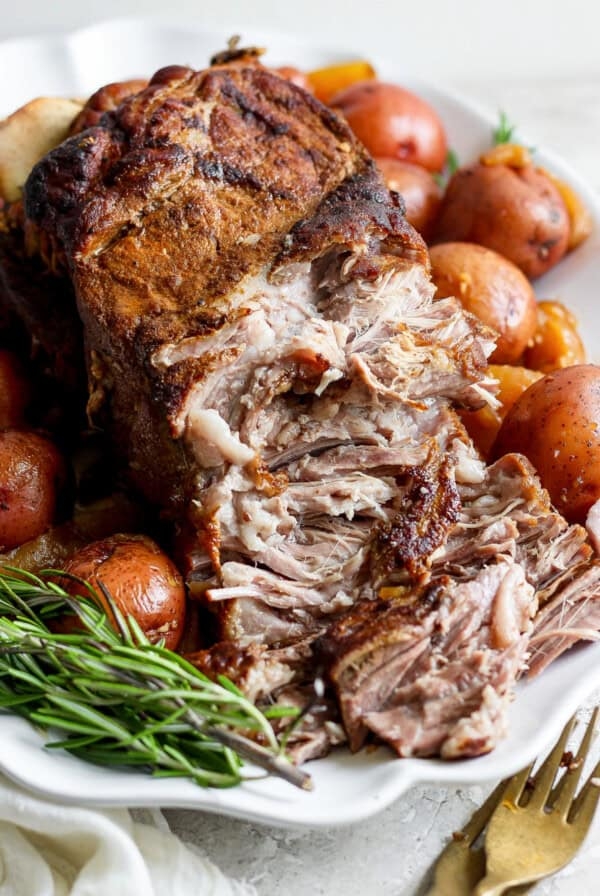 Apple cider braised pork shoulder