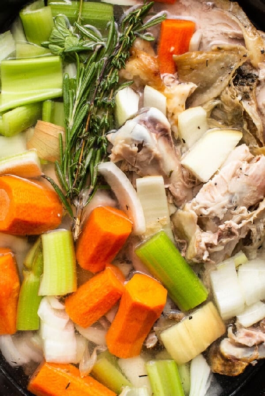 Homemade turkey stock