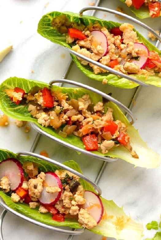 30-minute thai chicken lettuce wraps