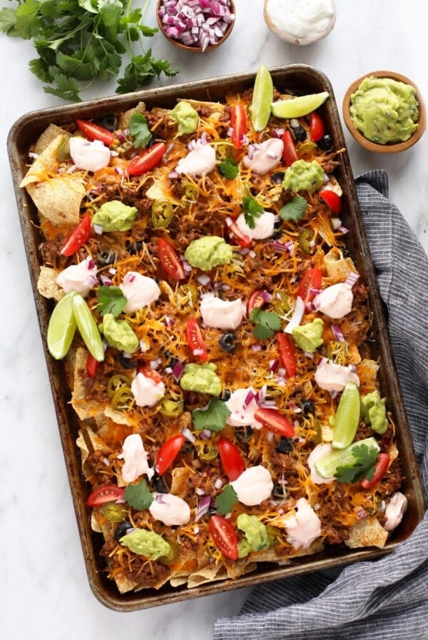 Ground beef nachos