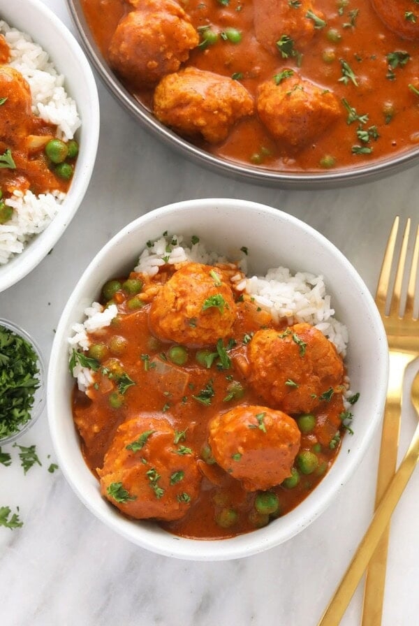 Tikka masala meatballs