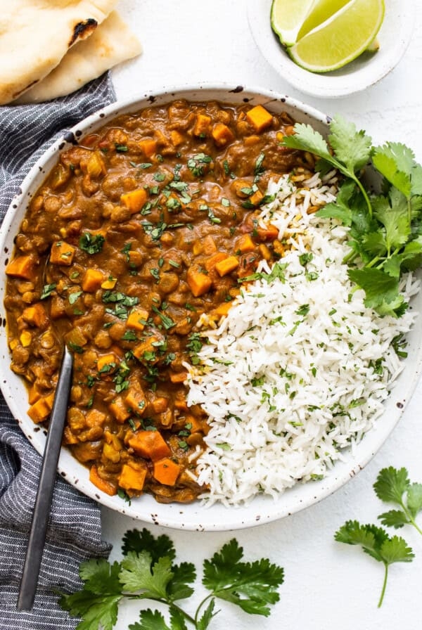 Vegetarian lentil curry