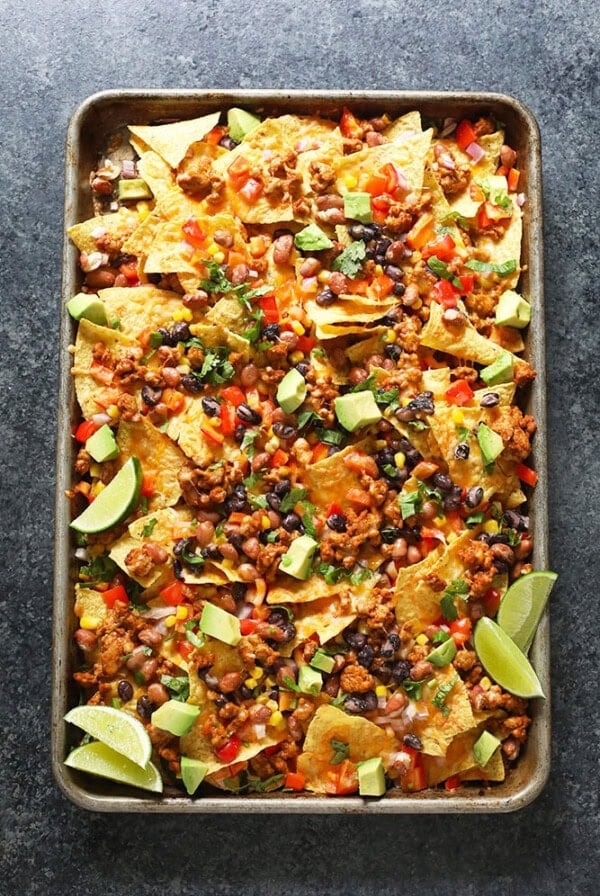 Baked chicken nachos
