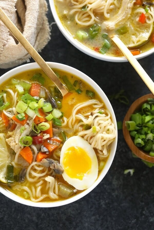 Ramen chicken noodle soup