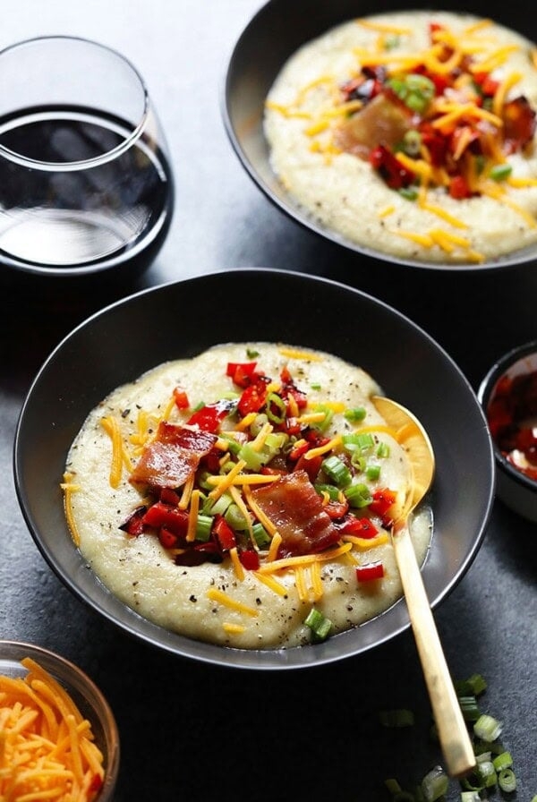 Loaded cauliflower potato soup