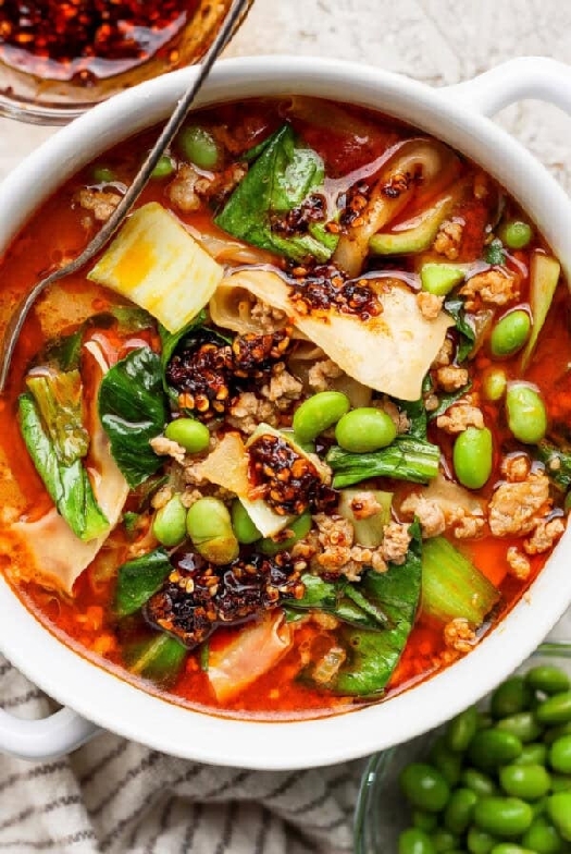 20 minute thai coconut dumpling soup