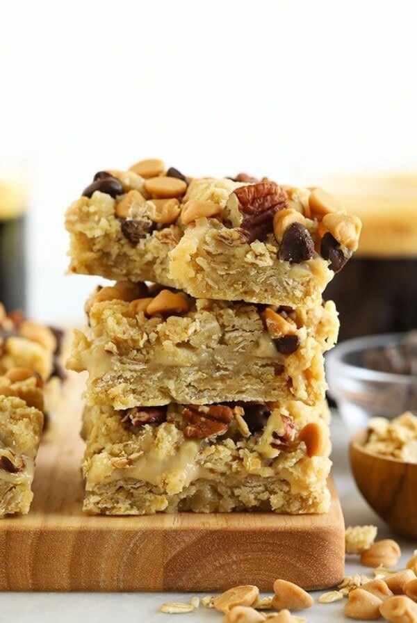 Healthy carmelita bars