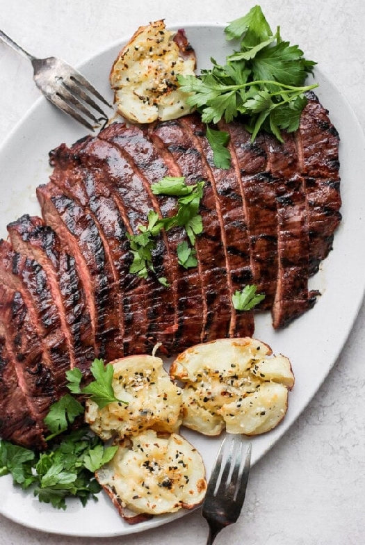 Grilled flank steak