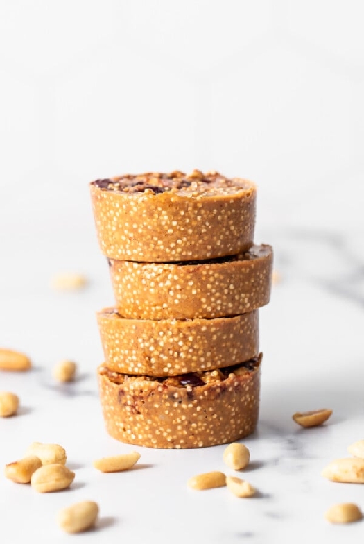 Peanut butter and jelly quinoa cups