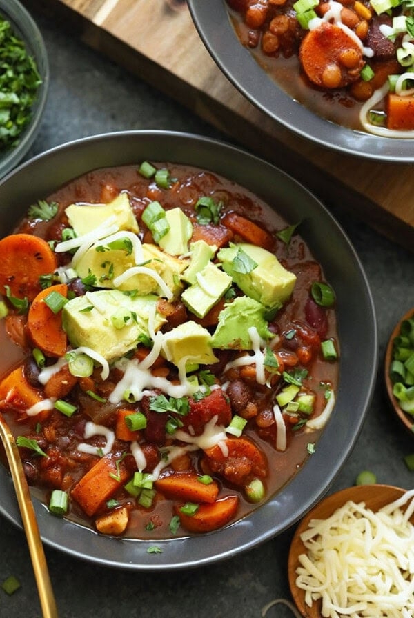 Meatless instant pot chili