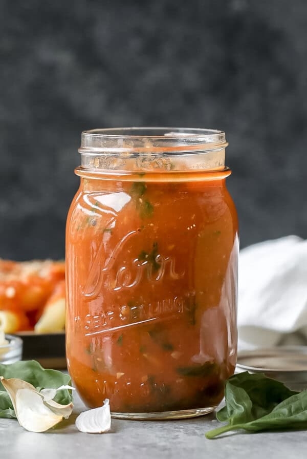 Homemade roasted tomato sauce