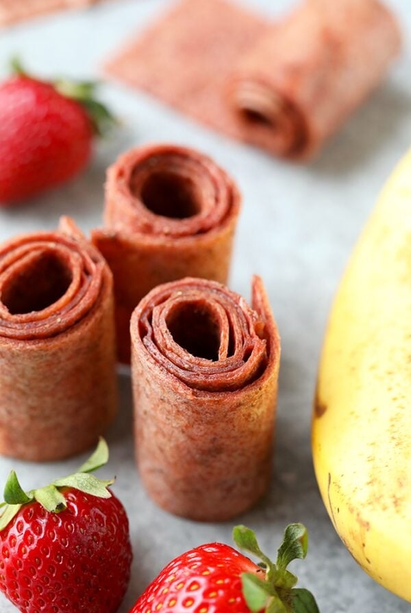 Strawberry banana fruit leather recipe