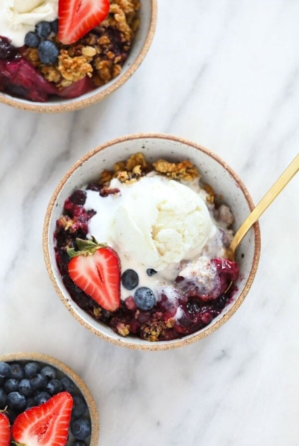 Triple berry crisp