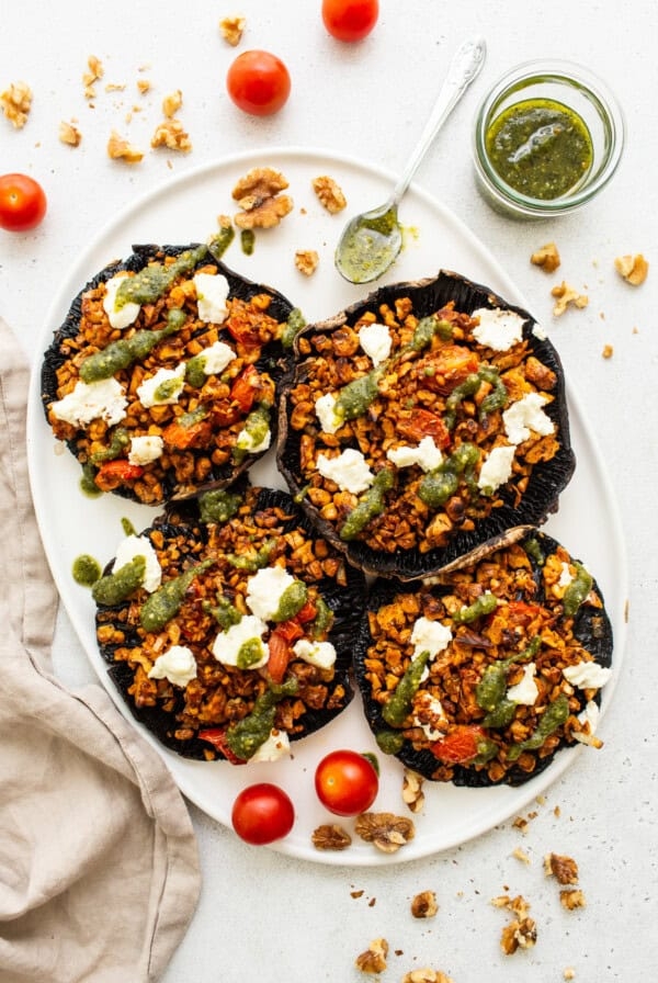 Stuffed portobello mushrooms