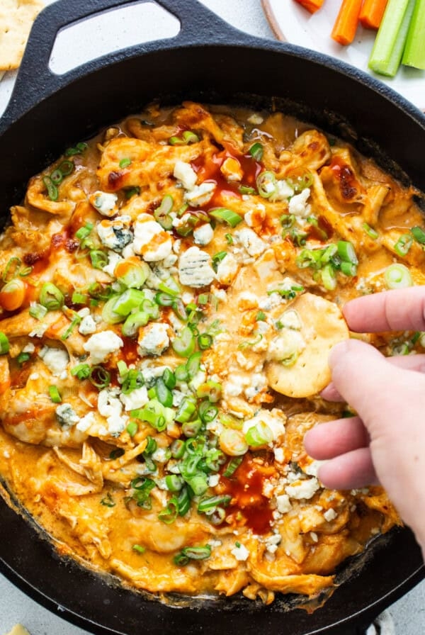 Whipped cottage cheese buffalo chicken dip