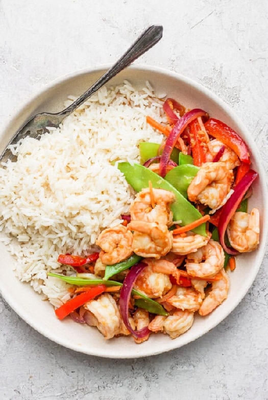 Easy shrimp stir fry