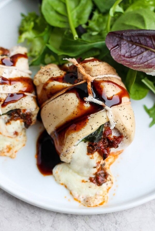 Caprese stuffed chicken breast