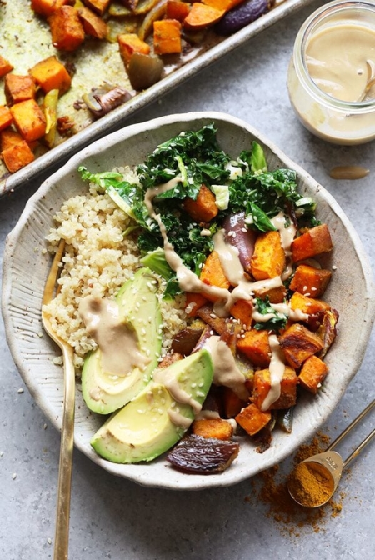 Sweet potato vegan buddha bowl recipe