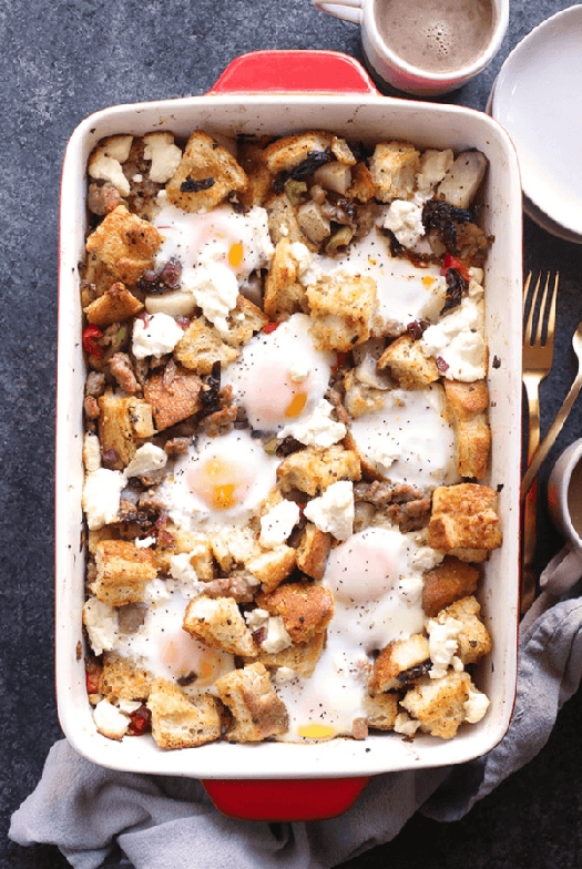 Spicy italian sausage breakfast casserole
