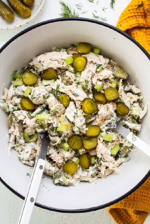 Dill pickle chicken salad