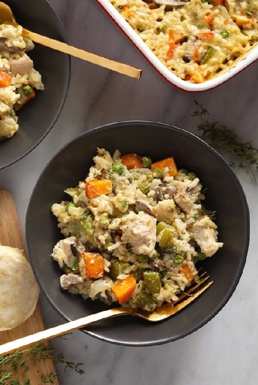 Chicken pot pie casserole