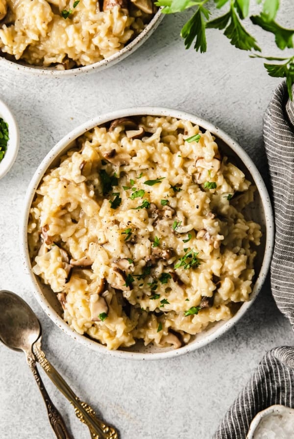 Instant pot mushroom risotto