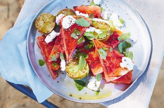 Barbecued watermelons