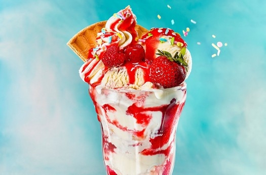 Red berry knickerbocker glory