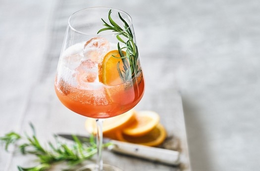 Elly’s garibaldi summer spritz