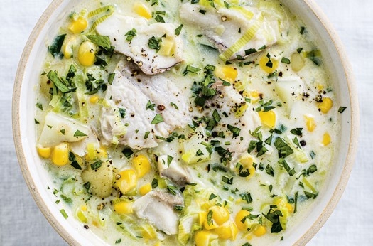 Fish & sweetcorn chowder