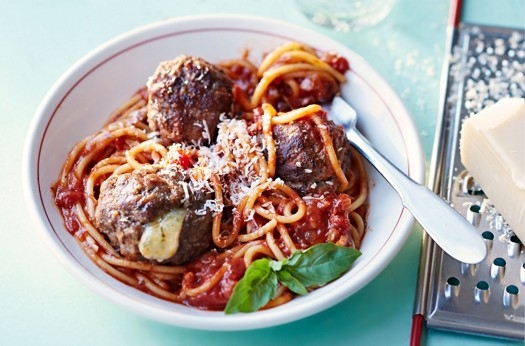 Mozzarella meatballs