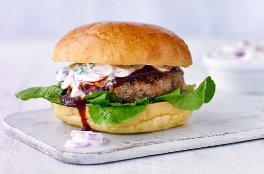 Korean-style burgers with radish slaw