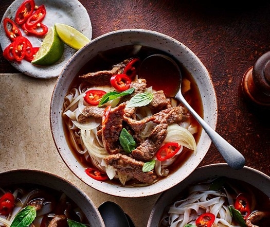 Zingy steak pho