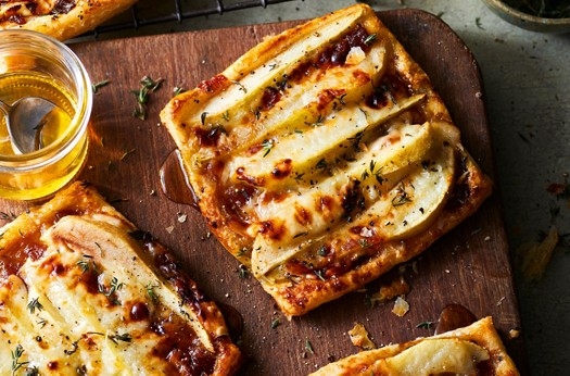 Pear & gruyère tarts