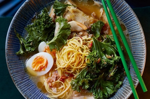 Turkey leg & sesame instant-ish ramen