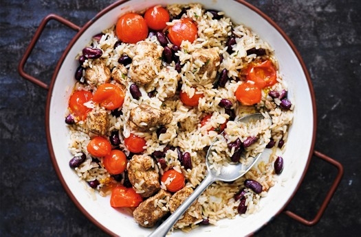 Jerk chicken risotto