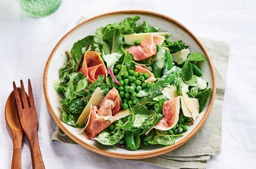 Pea & prosciutto salad