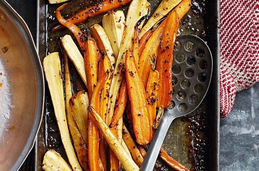 Honey-roasted carrots & parsnips