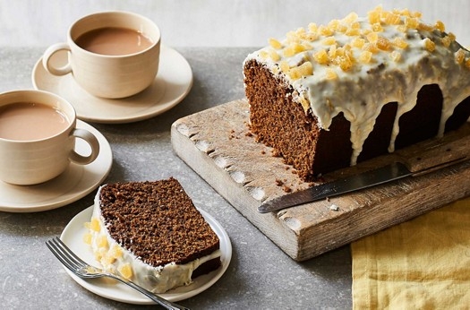 Sticky ginger loaf cake