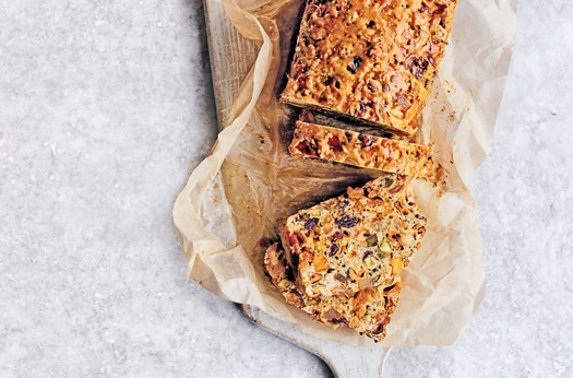 Goldenberry, ginger & pistachio tea bread